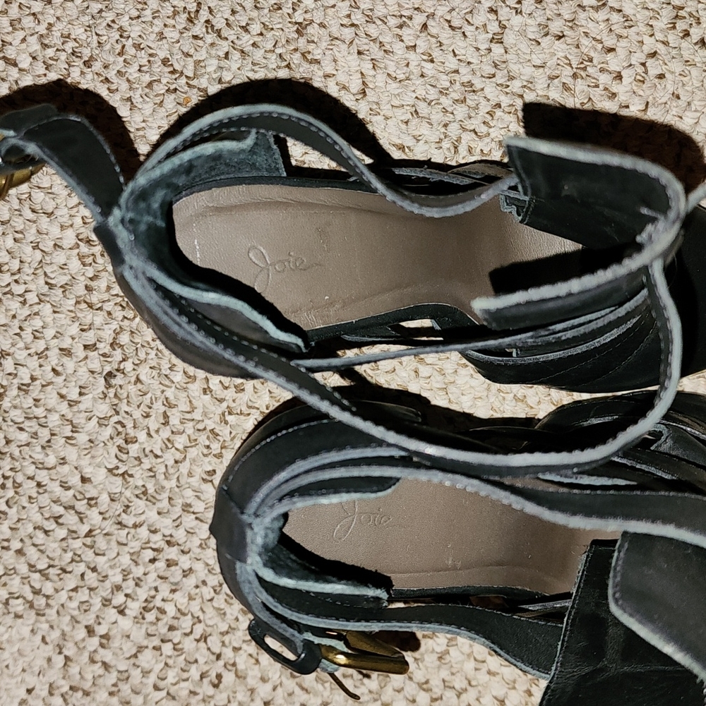 JOIE REAL LEATHER STRAPED PLATFORM HIGH HEEL SEXY AZZ BOOTIE EUC - Picture 12 of 12